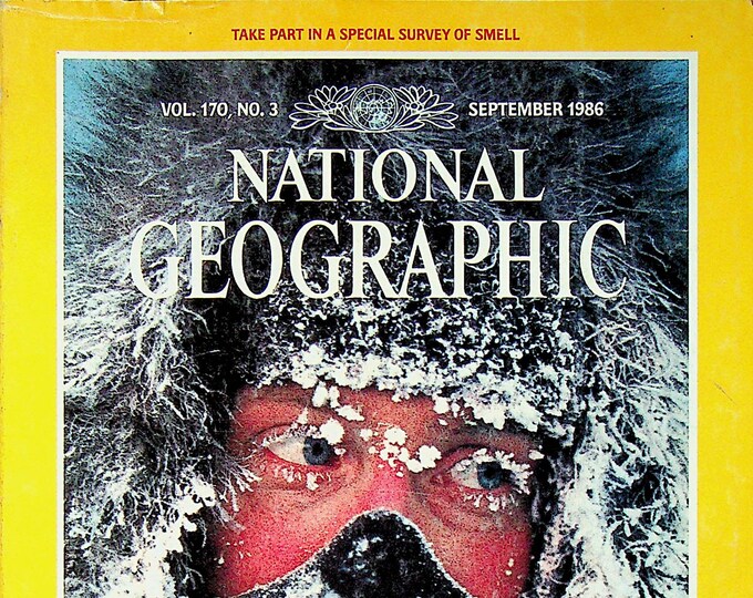 National Geographic September 1986 North to the Pole, Sense of Smell, Last Jews of Poland, Meteorite (Magazine: General Interest, Geography)