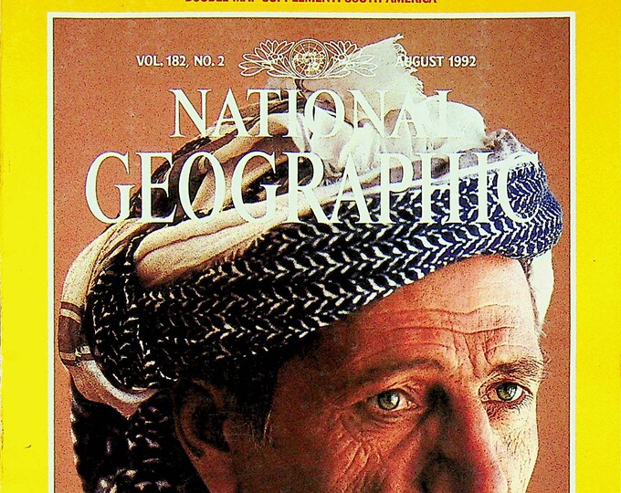 National Geographic August 1992 Kurds, Danube Canal, Denali, Paraguay, Chinese Emperor's Tomb (Magazine: Nature, Geography)