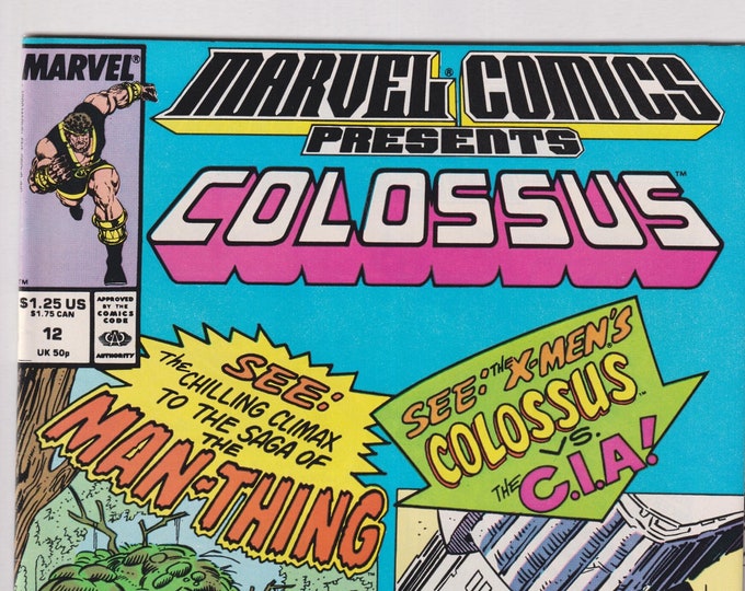 Marvel Comics Presents  Vol 1. No. 12 Early February 1989 Colossus,  Man-Thing  (Comic: Science Fiction, Superheroes, Fantasy)