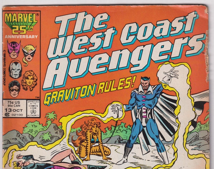 West Coast Avengers Vol 2 No 13 October 1986 Marvel Comics Graviton Rules! (Comic:  Superheroes)