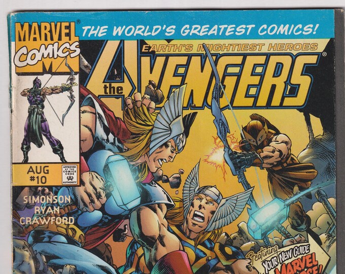 The Avengers Vol 2 No 10 Marvel Comics August  1997  New Guide to Marvel Universe (Comic: Science Fiction, Superheroes)