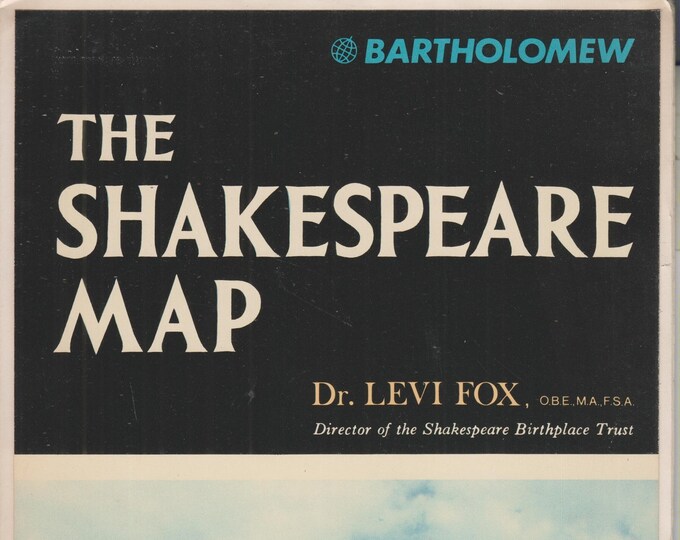 William Shakespeare Set - Shakespeare Map and Souvenir Booklet (Fold-out Map Shakespeare & Booklet ) 1970s