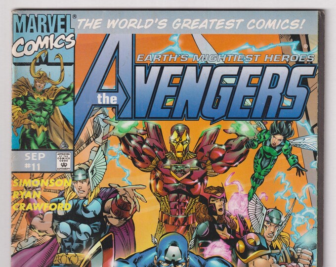 The Avengers Vol 2 No 11 Marvel Comics September  1997  Earth’s Mightiest Heroes (Comic: Science Fiction, Superheroes)