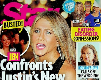 Star June 18, 2018 Jennifer Aniston, Emma Stone, Justin Theroux, Roseanne, George Clooney, Kesha, Elton John,  (Magazine: Celebrity, Gossip)
