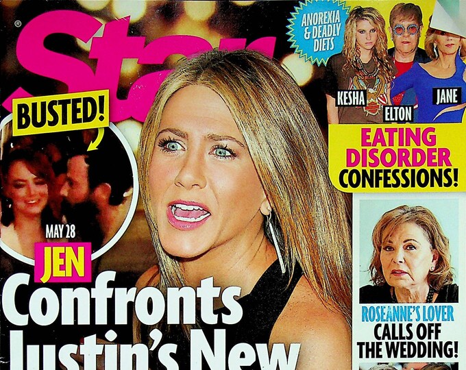 Star June 18, 2018 Jennifer Aniston, Emma Stone, Justin Theroux, Roseanne, George Clooney, Kesha, Elton John,  (Magazine: Celebrity, Gossip)
