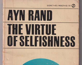 The Virtue of Selfishness by Ayn Rand (Paperback: Nonfiction, Ethics, Philosophy) 1964
