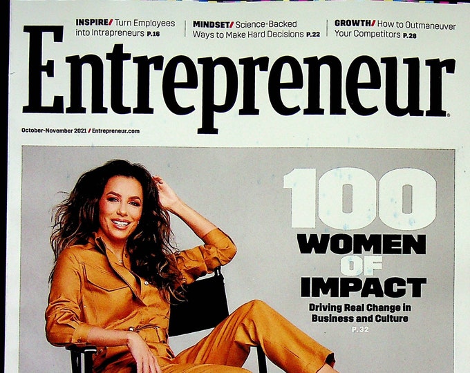 Entrepreneur October November 2021 Eva Longoria - 100 Women Of Impact (Magazine, Business)