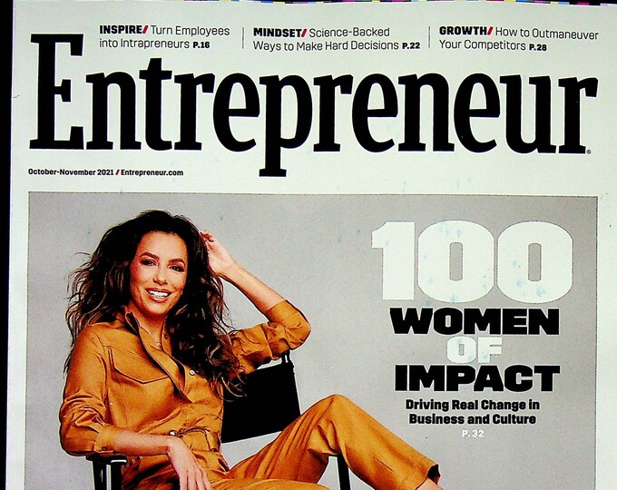 Entrepreneur October November 2021 Eva Longoria - 100 Women Of Impact (Magazine, Business)