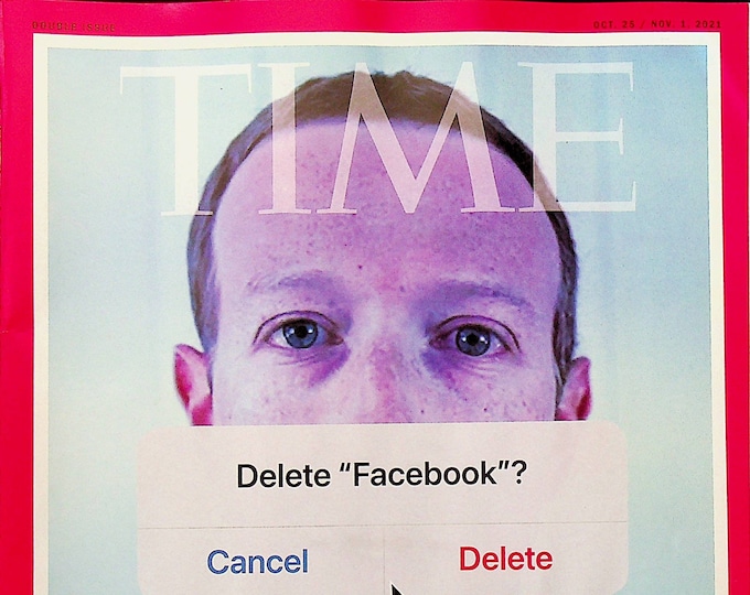 Time October 25 - November 1, 2021 Delete Facebook? Mark Zuckerberg  (Magazine: Current Events, News)