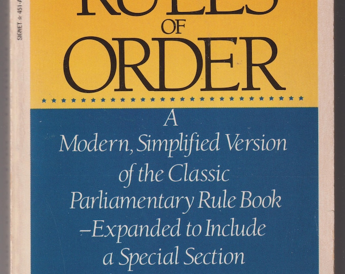 Robert's Rules of Order by Mary A. De Vries (Paperback: Reference,   Educational) 1990