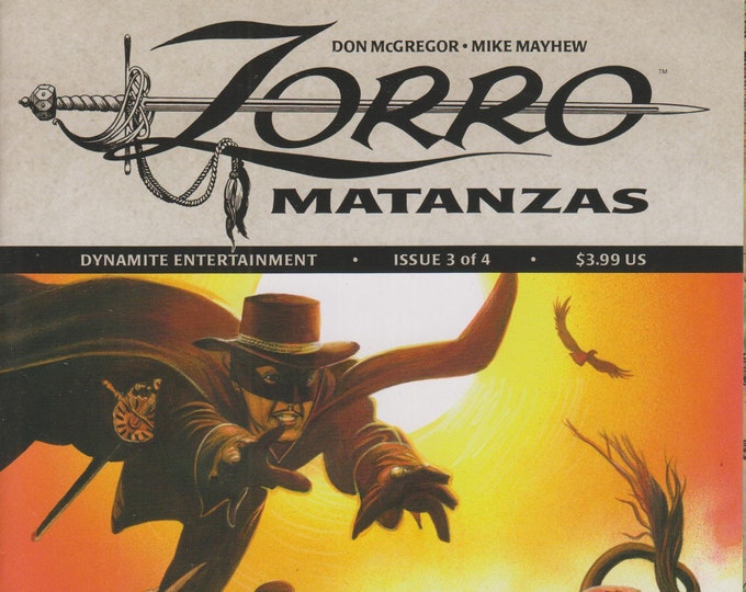 Dynamite Entertainment  #3  Zorro Matanzas  (Comic: Zorro)   2010