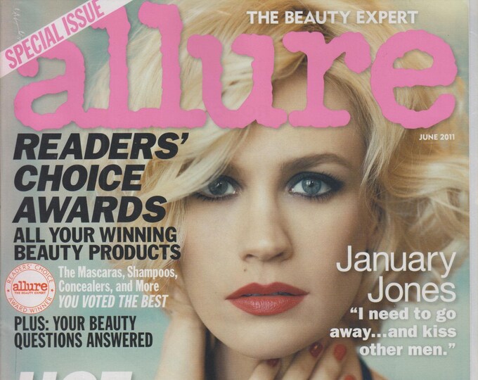 Allure June 2011 January Jones, Hot Summer Beauty  (Magazine: Women's,  Beauty)