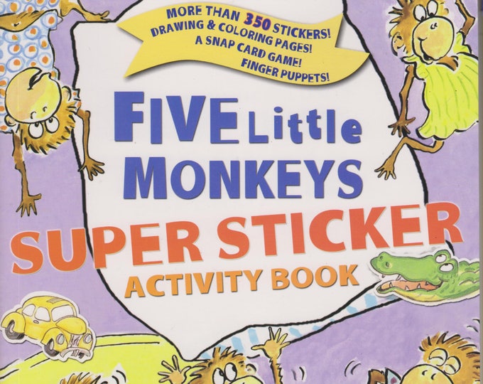 Five Little Monkeys Super Sticker Activity Book   (includes 350 Stickers and  Activities) (Softcover: Children's)
