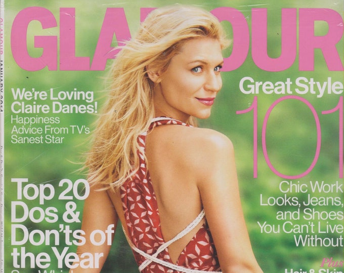 Glamour January 2014 We've Loving Claire Danes! (Magazine: Women's)