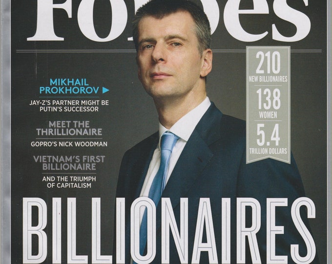 Forbes March 25, 2013 Mikhail Prokhorov Billionaires, Definitive Guide to The Richest People On Earth (Magazine:  Business, Finance)