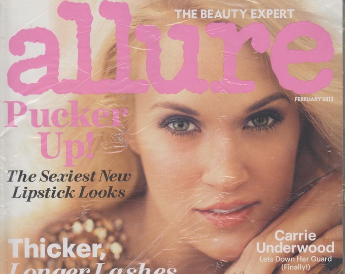 Allure February 2013 Carrie Underwood Lets Down Her Guard (Finally!)  (Magazine: Women's,  Beauty)