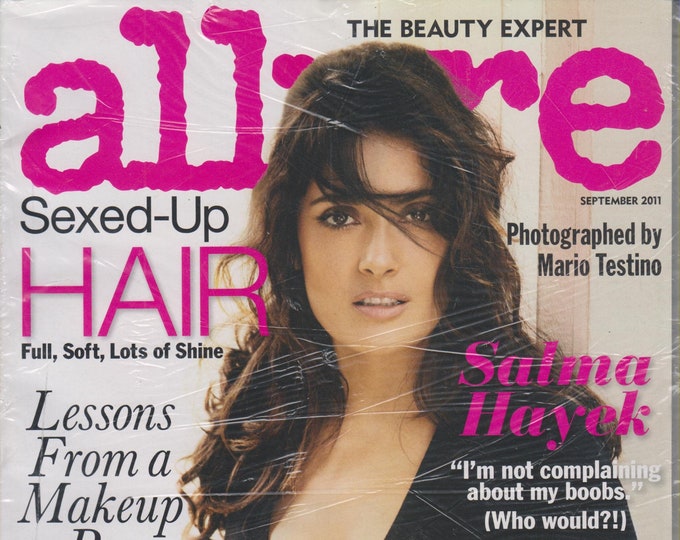 Allure September 2011 Salma Hayek; Skin-Care Makeovers  (Magazine: Women's,  Beauty)