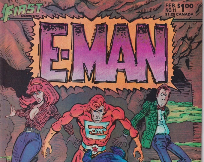 E-Man  First Comics#11 February 1984 The Slug That Ate Barrentown?  (Bronze Age Comic: E-Man) 1984