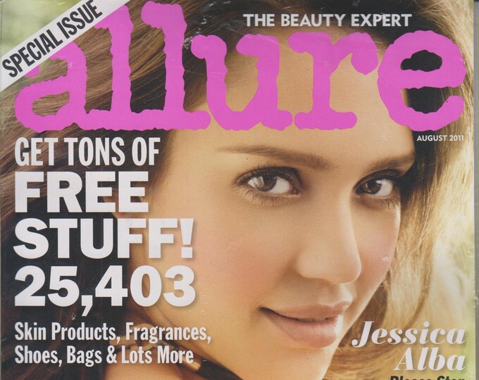 Allure August 2011 Jessica Alba; Celebrity Hair Secrets   (Magazine: Women's,  Beauty)
