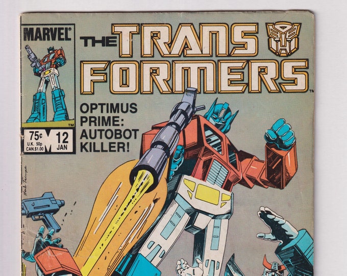 Transformers Vol. 1 No. 12 Marvel January 1986 Optimus Prime - Autobot Killer! More Than Meets The Eye  (Comic: Transformers)