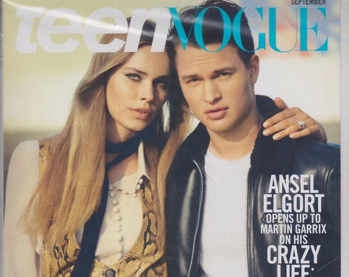 Teen Vogue September 2015  Ansel Elgort on His Crazy Life  (Magazine:  Teens,  Fashion)