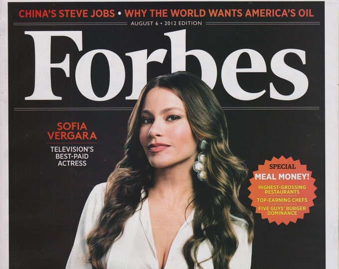 Forbes August 6, 2012 Sofia Vergara The Next Media Jackpot, America's Oil (Magazine: Business, Finance)