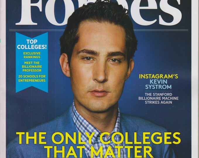 Forbes August 20, 2012 Instagram's Kevin Systrom, College, Apple (Magazine: Business, Finance)