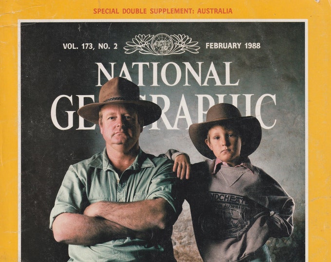 National Geographic February 1988 Australia A Bicentennial Down Under  (Magazine: Nature, Geography)