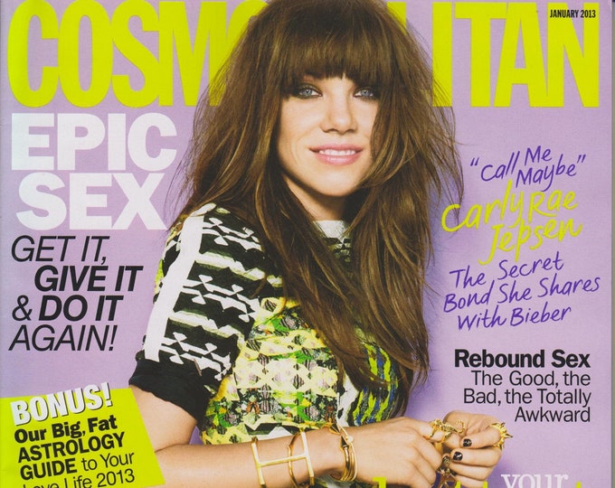 Cosmopolitan January 2013 Carly Rae Jepsen - The Secret Bond She Shares with Bieber (Magazine: Women's)