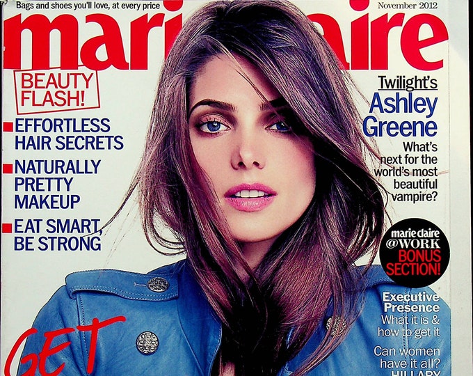 Marie Claire November 2012 Twilight's Ashley Greene, Get Simply Sexy  (Magazine:  Women's, Fashion)