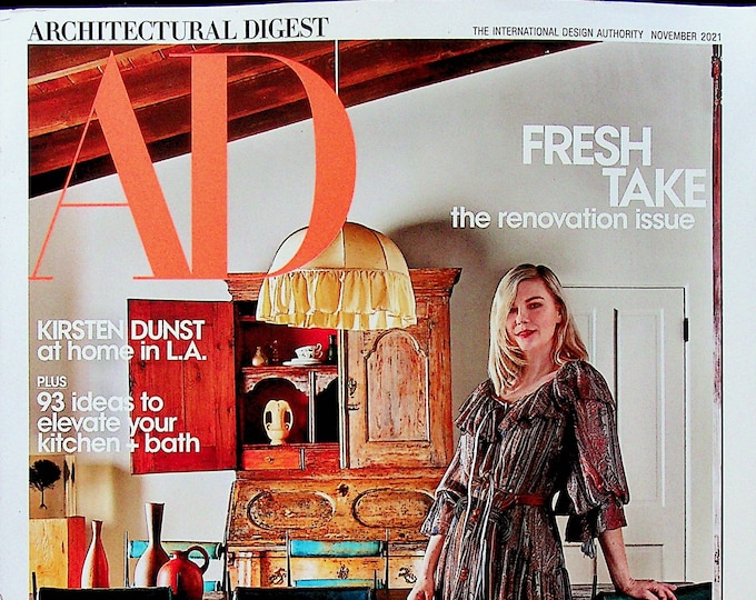 Architectural Digest November 2021 Kirsten Dunst At Home In L.A. (Magazine: Home Decor)