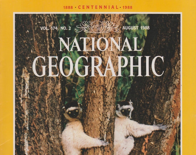 National Geographic August 1988 Lemurs, Annapolis, Daedalus, Frederic Remington, South Korea, Kyongju (Magazine: General Interest)