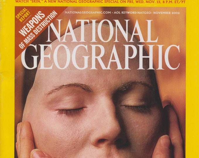 National Geographic November 2002 Unmasking Skin, Colossal Sunfish, Gelada Monkeys, Megacities, Boys Town NE (Magazine: General Interest)