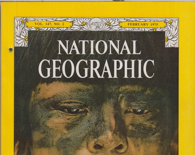 National Geographic February 1975 Brazilian Indians, Western Australia, Baltimore, Drake, Jupiter  (Magazine: Nature, Geography)