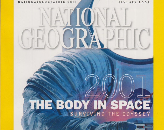 National Geographic January  2001 The Body in Space; Great Barrier Reef; Ancient Ashkelon; Japan (Magazine:  General Interest, Nature)