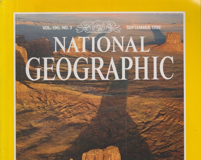 National Geographic September 1996 Hawk High Over Four Corners, Scotland, Gaza, Scythians, Tarantulas   (Magazine: General Interest)