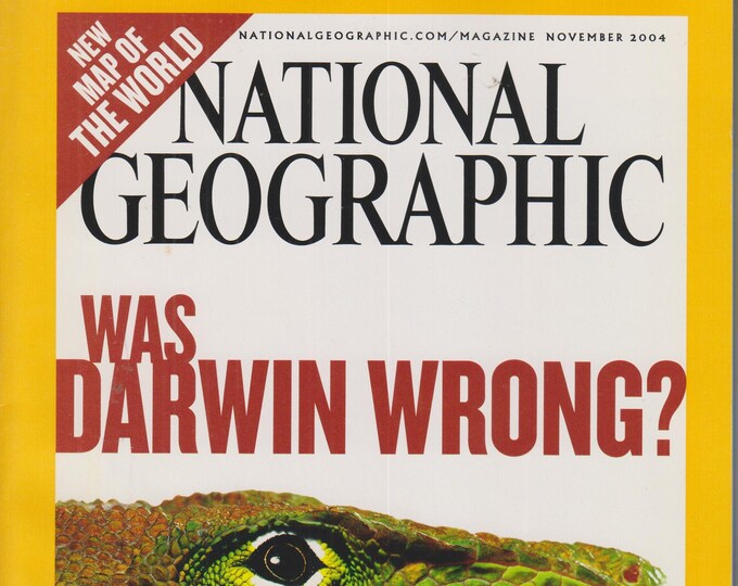 National Geographic November 2004 Was Darwin Wrong?; Maya Underworld; Fiji;  Sloth Bears; Monsoon  (Magazine: Nature, General Interest)