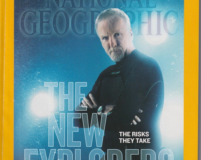 National Geographic June 2013 James Cameron, The New Explorers,  Free Poster - Exploring The Universe (Magazine: Nature, History, Geography)