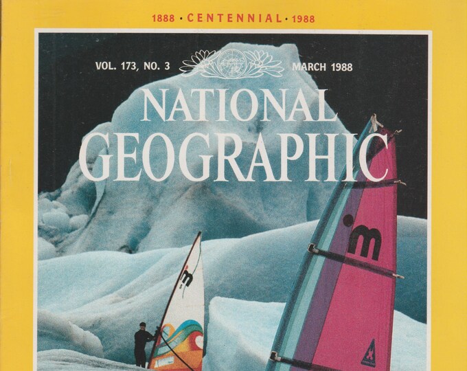 National Geographic March 1988 Hello Anchorage - Good-Bye Dream, China by Rail, Falkland Islands (Magazine: Nature, Geography)