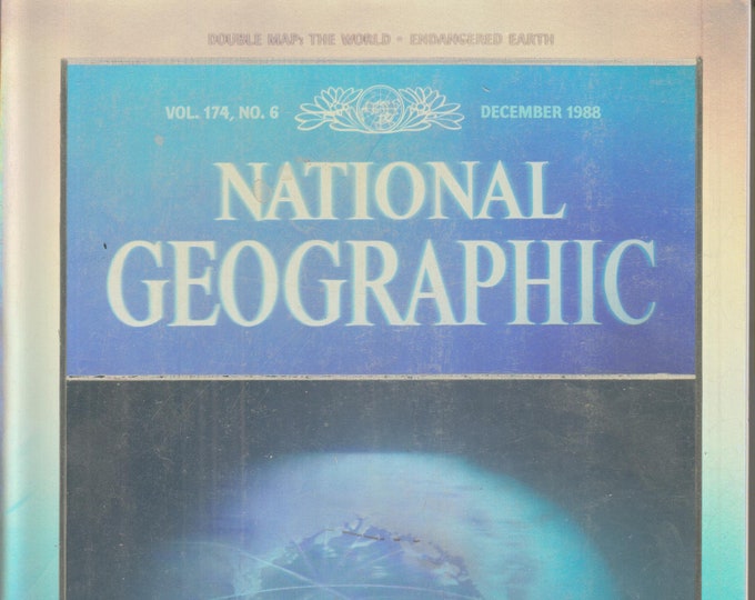 National Geographic December 1988 (Silver Hologram Cover)  Can Man Save This Fragile Earth? (Magazine: Nature, History, Geography)