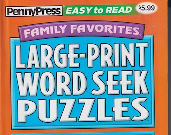 PennyPress Family Favorites Large Print Word Seek Puzzles (Trade Paperback: Pencil Puzzles)