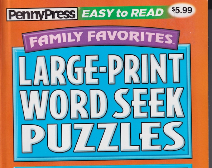 PennyPress Family Favorites Large Print Word Seek Puzzles (Paperback: Pencil Puzzles)