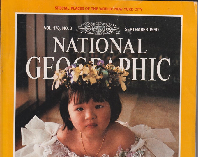 National Geographic September 1990 Track of the Manila Galleons, Broadway, Ellis Island, Immigration (Magazine: Nature, Geography)