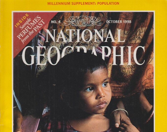 National Geographic (with Supplement) October 1998 Population, Human Migration, Perfume (Magazine)