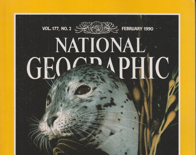 National Geographic February 1990 Between Monterey Tides (Magazine: Nature, Geography)