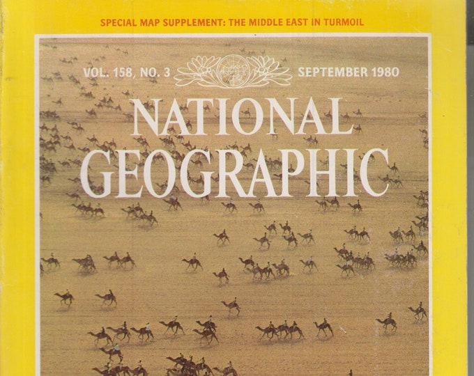 National Geographic and Map September 1980 Saudi Arabia, Islam's Troubled Heartland, Hurricane, Madawaska  (Magazine: General Interest)