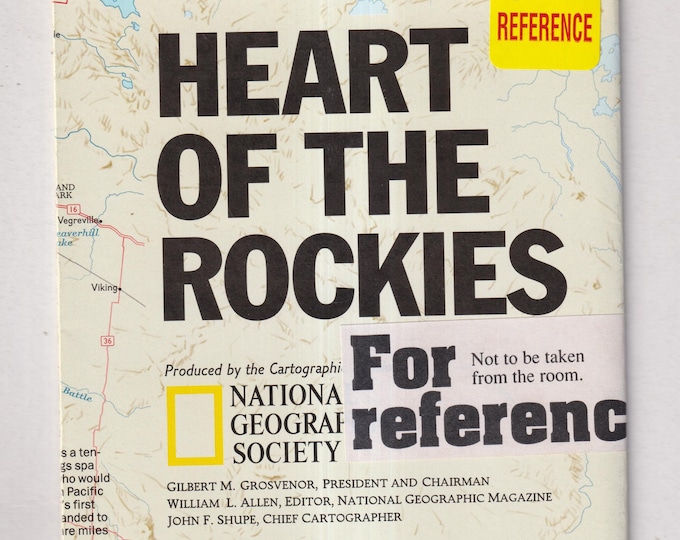 Heart of the Rockies / Above The Rockies Through Digital Eyes National Geographic Map July 1995 (Vintage Map)