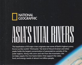Asia's Vital Rivers / Everest in View National Geographic Map July 2020 ( Map)