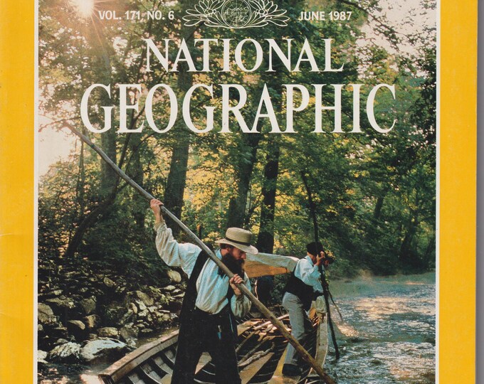 National Geographic June 1987 The Patowmack Canal, Tracking Tornadoes, Gray Whales, Laos,  (Magazine: Nature, Geography)