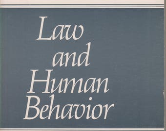 Law and Human Behavior (Volume 1, Number 3)  (Trade Paperback: Psychology, Behavior)  1978